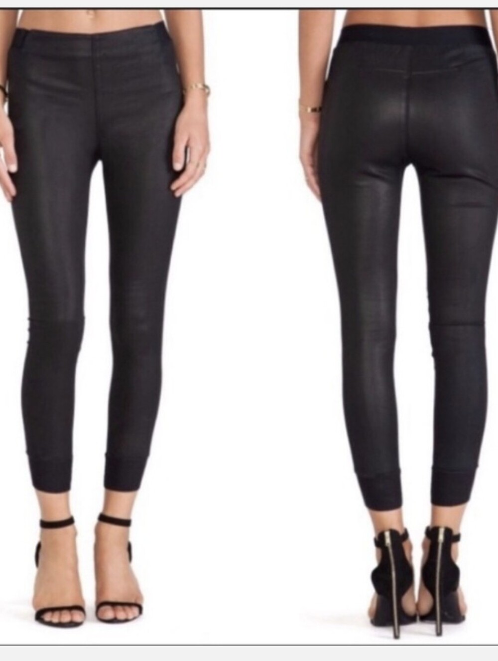 Rag & Bone Pants The Danny Black Coated Legging Size S NEW
